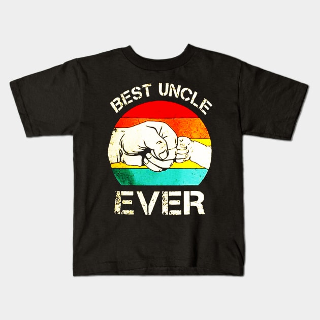 Best Uncle Ever Kids T-Shirt by rosposaradesignart